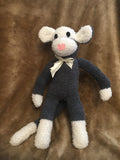 Fluffy Charcoal Sock Monkey