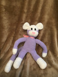 Fluffy Lavender Sock Monkey