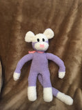 Fluffy Lavender Sock Monkey