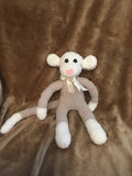 Fluffy Tan Sock Monkey