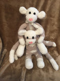 Fluffy Tan Sock Monkey Twins